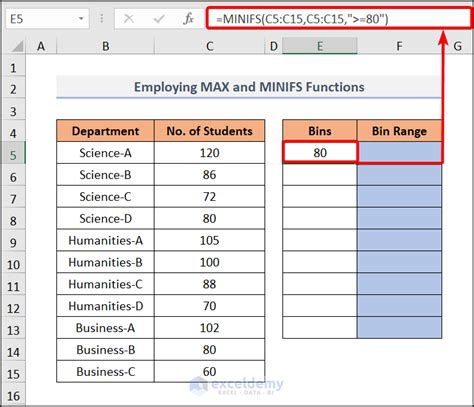 How to Calculate Bin Range in Excel (4 Methods)