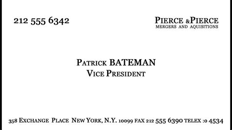 Make Patrick Bateman's Business Card - YouTube