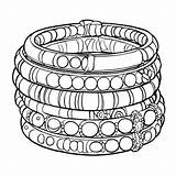 Download Educational Bracelet Coloring Page Bangles Stack  sketch template