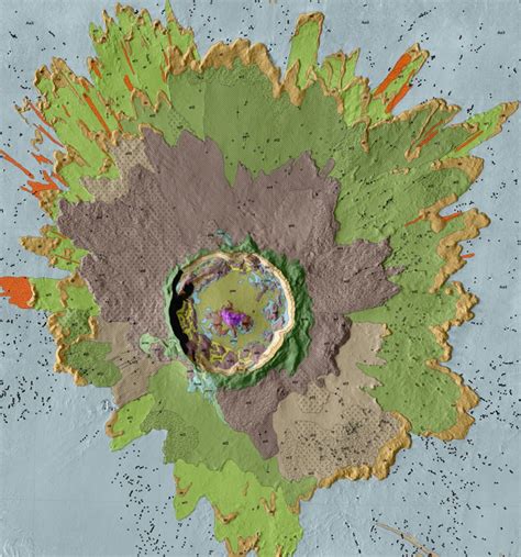 Craters On The Planet Mars