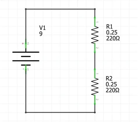 Calculate Voltage Drop In Series Circuit - Circuit Diagram