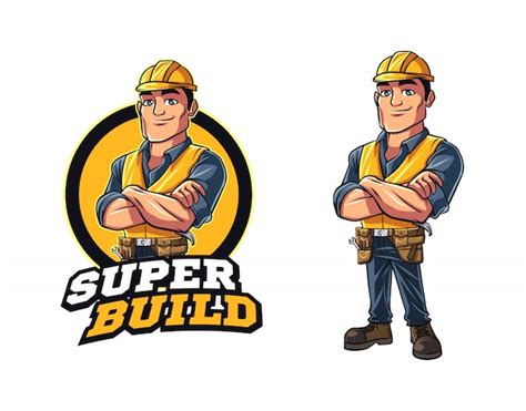 Premium Vector Cartoon Contractor Character Mascot Logo | eduaspirant.com