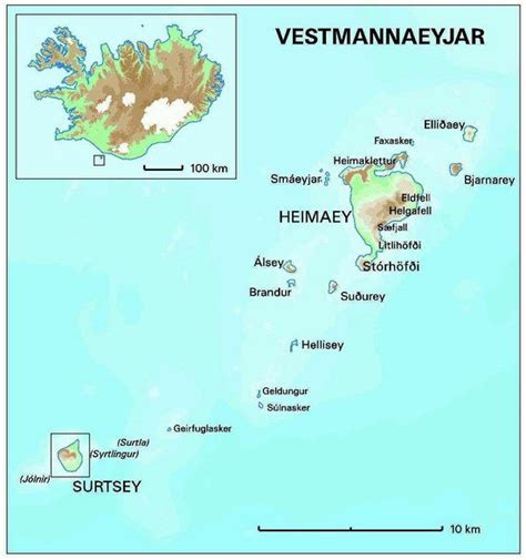 Surtsey - The Westman Islands | Island, Iceland, Map