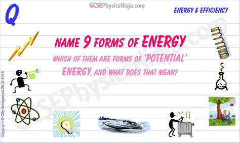 1. Nine forms of energy - GCSEPhysicsNinja.com