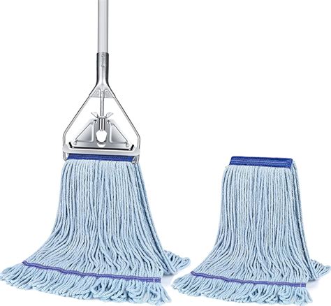 Heavy Duty String Mop with Long Handle - Ideal for Industrial and ...