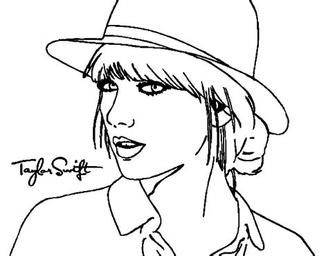 Desenhos de Taylor Swift 15 para Colorir e Imprimir - ColorirOnline.Com