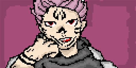 Ryomen sukuna jujutsu kaisen pixel art