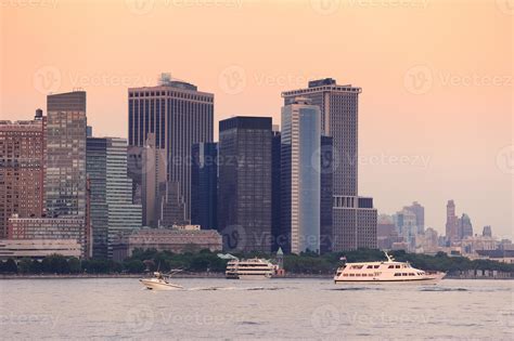 New York City Manhattan downtown skyline 8336165 Stock Photo at Vecteezy