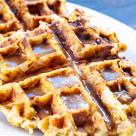 Leftover Stuffing Waffles | Little House Big Alaska