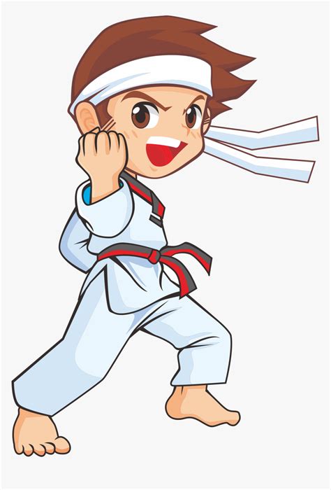 Clipart Boy Karate - Taekwondo Kids Clipart, HD Png Download - kindpng