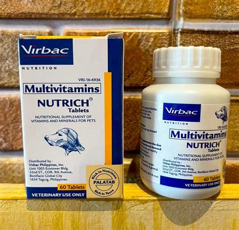 Virbac Nutrich Tablets for Dogs and Cats Pets (Multivitamins Supplement ...