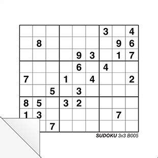 Free Printable Sudoku 3x3 B001 | Creative Center