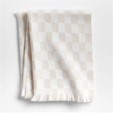 Natural Taupe Checkmate Baby Stroller Blanket by Leanne Ford + Reviews | Crate & Kids