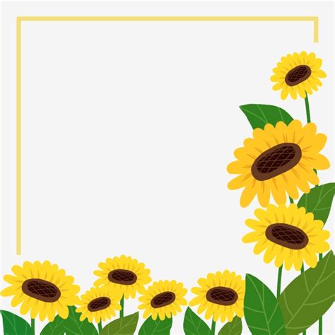 Printable Sunflower Border - Printable Templates