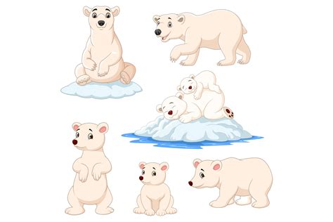 Cartoon Polar Bear Bundles Graphic by tigatelusiji · Creative Fabrica