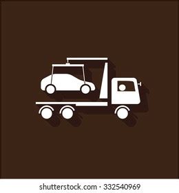 Tow Truck Vector Icon Evacuation Service Stock Vector (Royalty Free) 332540969 | Shutterstock