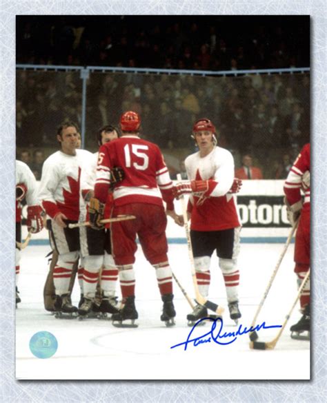 Paul Henderson Team Canada Autographed 1972 Summit Series Handshake 8x10 Photo - NHL Auctions