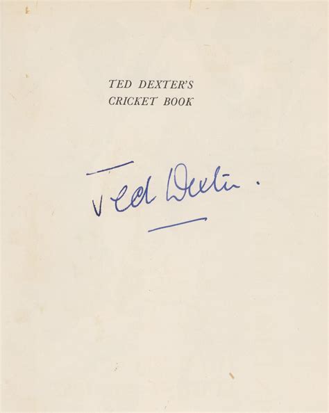 TED DEXTER'S CRICKET BOOK - Cricket Biography & Memoir: Sportspages.com