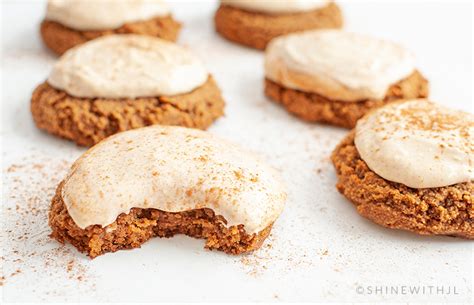 Cream Cheese Frosted Pumpkin Spice Cookies (GF) - Shine with JL