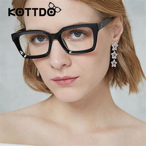 Optical Prescription Frame Eyewear Square Frames Eye glasses Women Blue ...