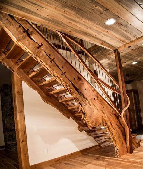 Rustic stairs, Rustic staircase, Stairway design