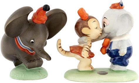 Hake's - DUMBO AND ELMER ELEPHANT & TILLIE TIGER GOEBEL FIGURINE PAIR.