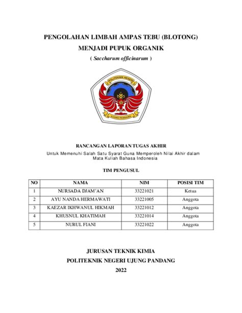 (PDF) PENGOLAHAN LIMBAH AMPAS TEBU (BLOTONG) MENJADI PUPUK ORGANIK | khsnl luv - Academia.edu