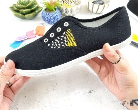 How To DIY Embroidered Canvas Shoes | Fox + Hazel