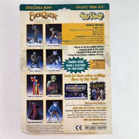 EverQuest A MALE IKSAR NECROMANCER Action Figure Series 1 Toy Vault 2000 MOC NEW | eBay