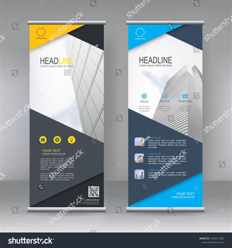 Vertical Banner Stand Template Design Can Stock Vector (Royalty Free ...