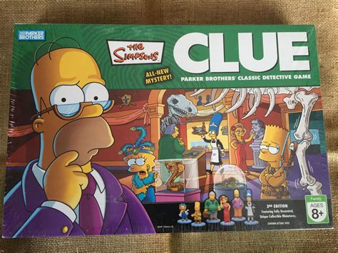 The Simpsons CLUE Board GAME 3rd EDITION NEW IN BOX Factory SEALED RARE 2007 (With images ...