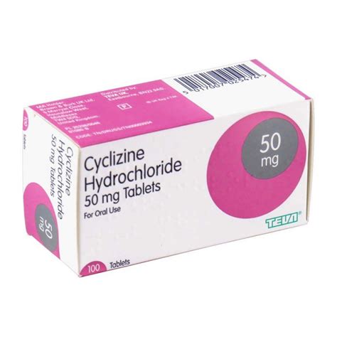 Buy Cyclizine 50mg (100 Tablets) Anti-Sickness | Medicine Direct