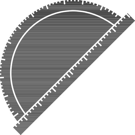 black and white protractor in flat style. 24391890 Vector Art at Vecteezy