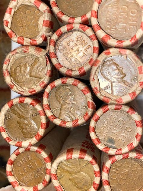 Roll of 50 Wheat pennies 1909-1958 all mint marks PD and S | Etsy