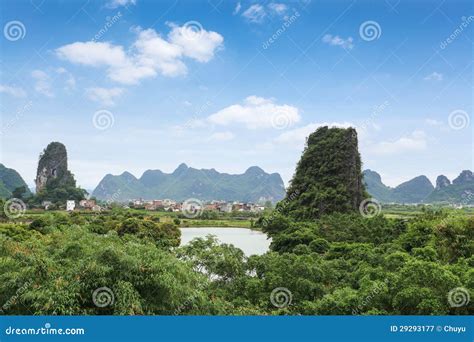 Karst mountain scenery stock image. Image of background - 29293177