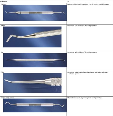 Dentistry Tools With Names