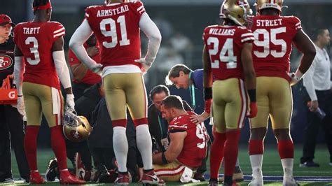 49ers DE Nick Bosa Injured by Teammate, Future Uncertain