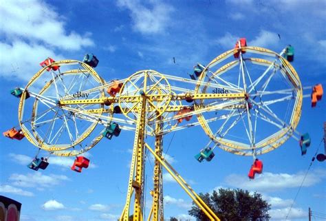 35mm Slide Amusement Park Double Ferris Wheel Original Color 1964 ...