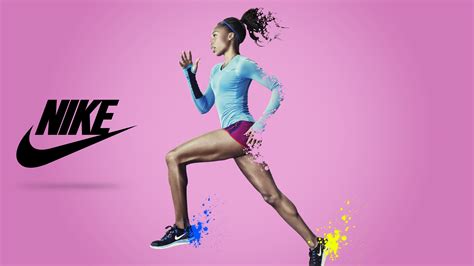 Nike Brand Ads Poster Running Girl Preview | 10wallpaper.com