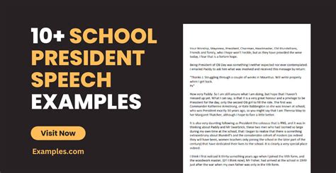 School President Speech 10 Examples, Format, Sample, 42% OFF