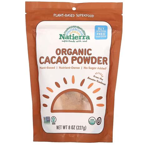 NATIERRA ORGANIC CACAO POWDER 227G – Health Online