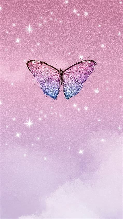 Aesthetic butterfly iPhone wallpaper, sparkling | Premium Photo - rawpixel