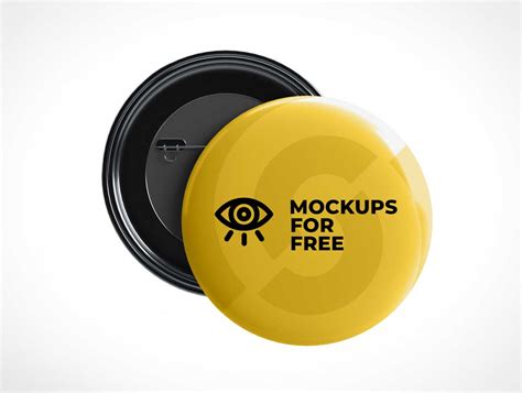 Button Flair Pins PSD Mockup | Free PSD Templates