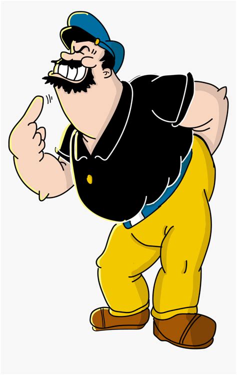 Bluto Popeye Cartoon, HD Png Download - kindpng