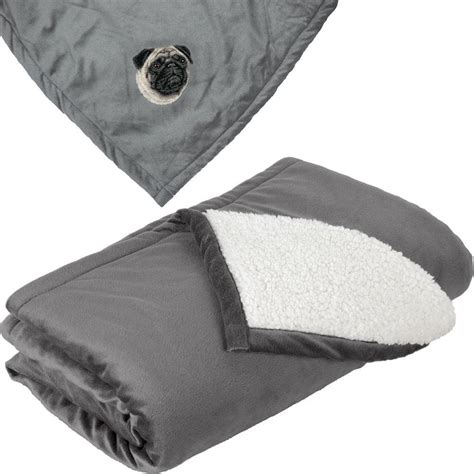 Pug Embroidered Blankets | AKC Shop