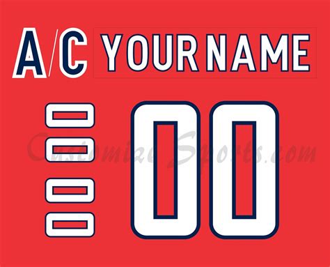 Washington Capitals Customized Number Kit For 2007-2012 Home Jersey ...