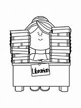 Librarian coloring pages sketch template