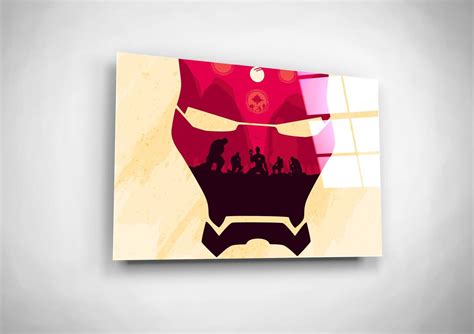 Avengers Endgame Wall Art, Iron Man Mask Print, Marvel Movies Lover ...