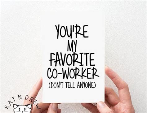 Favourite Coworker/ Don't Tell Card. PGC088 | Birthday greetings for boyfriend, Cards for ...