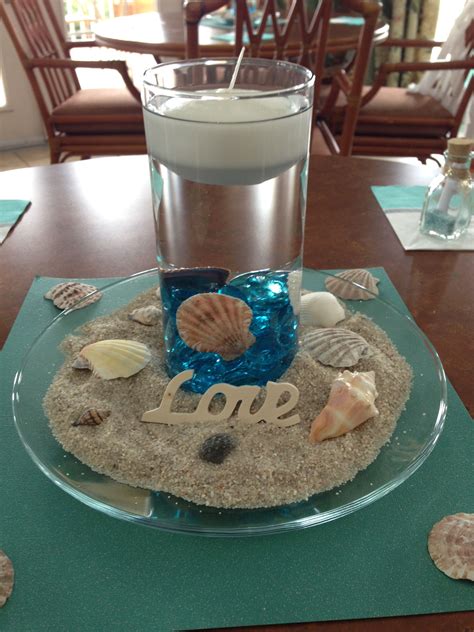 centerpiece for beach theme bridal shower :) | Chás de panela temáticos ...